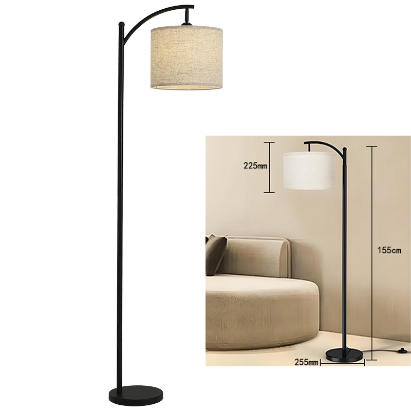 Modern Retro Warm LED Floor Lamp With White Light3 Colors Adjustable Standing Lamp With Hanging Linen Light For Living Room Bedroom Office Soft Light MX05363526155241089110
