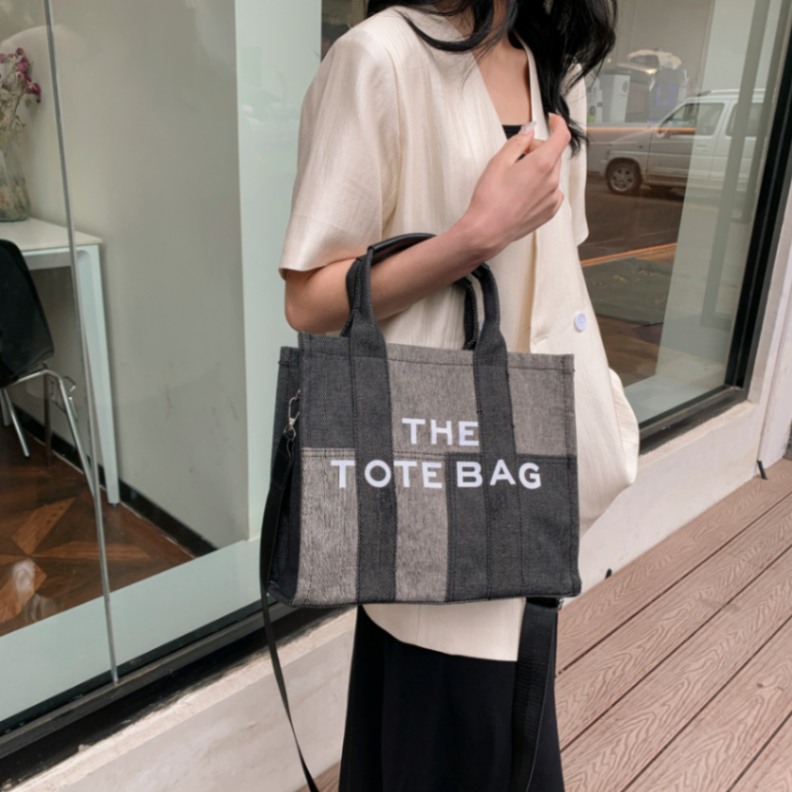 Fashionable Denim Patchwork Tote Bag63191503113730113