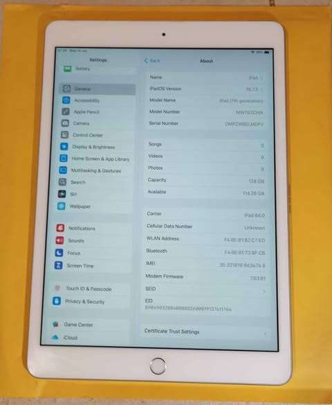 IPAD 7TH GENERATION 128GB CELLULAR65083536064385111