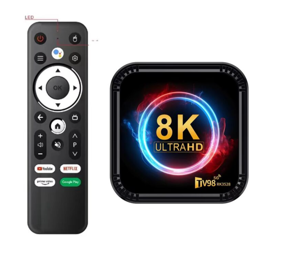 TV98 RK3528 Smart TV Box Android 13 Box Rk3528 Quad Core 4G&5G Dual Wifi BT5.0 4GB 64GB Voice remote 8K HD Player Set Top Box632281853340171119