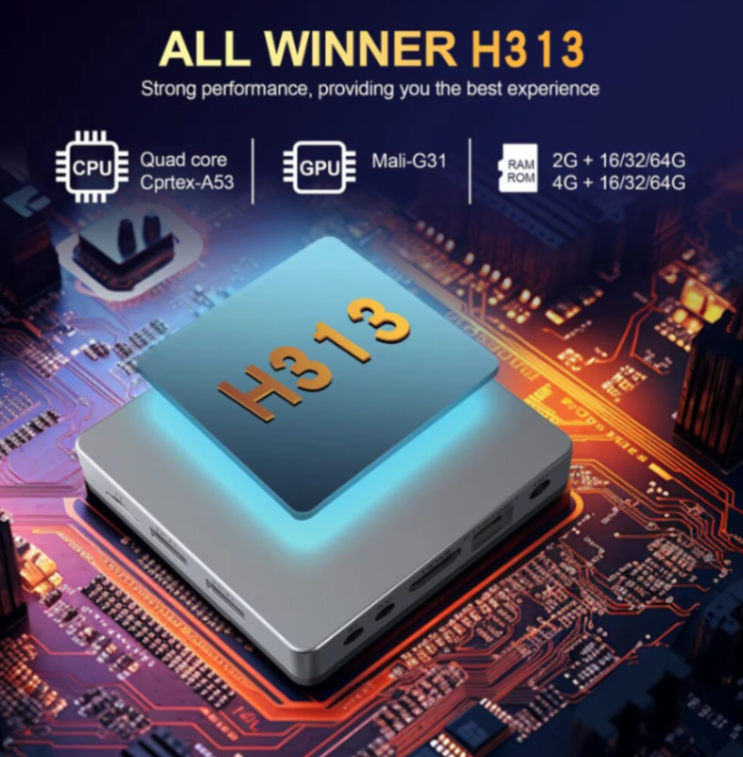 صندوق HCS96 أندرويد 16 لصندوق التلفاز مع واي فاي ثنائي النطاق وفك تشفير بدقة 8K63234573059329111
