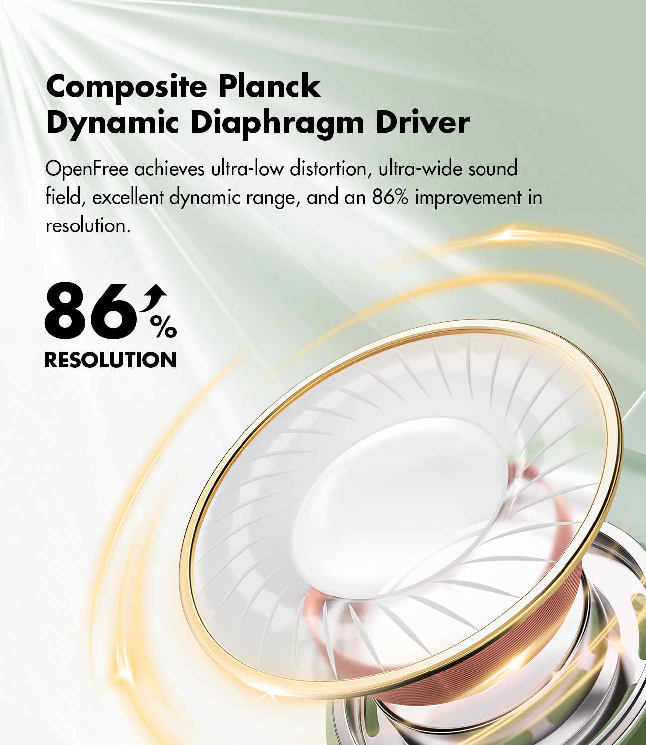 ROSESELSA OpenFree Open Ear Wireless Earbuds LDAC LDHC HiFi Sound Bluetooth 5.4 Earphones 52H Battery LC3 Game Mode 20ms（White）63615254591747112