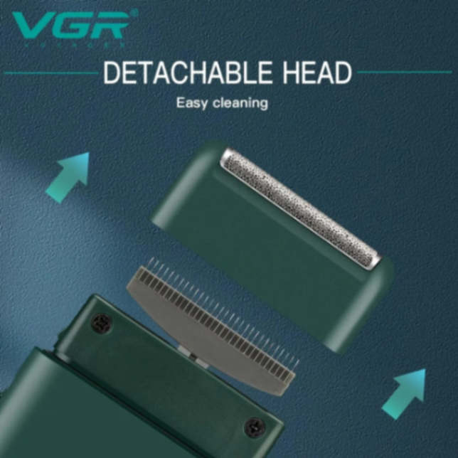 VGR V390 Shaver Professional Beard Trimmer Rechargeable Razors Reciprocating Foil Shaver Portable Mini Double Blade Shaver Men 63203437090945113
