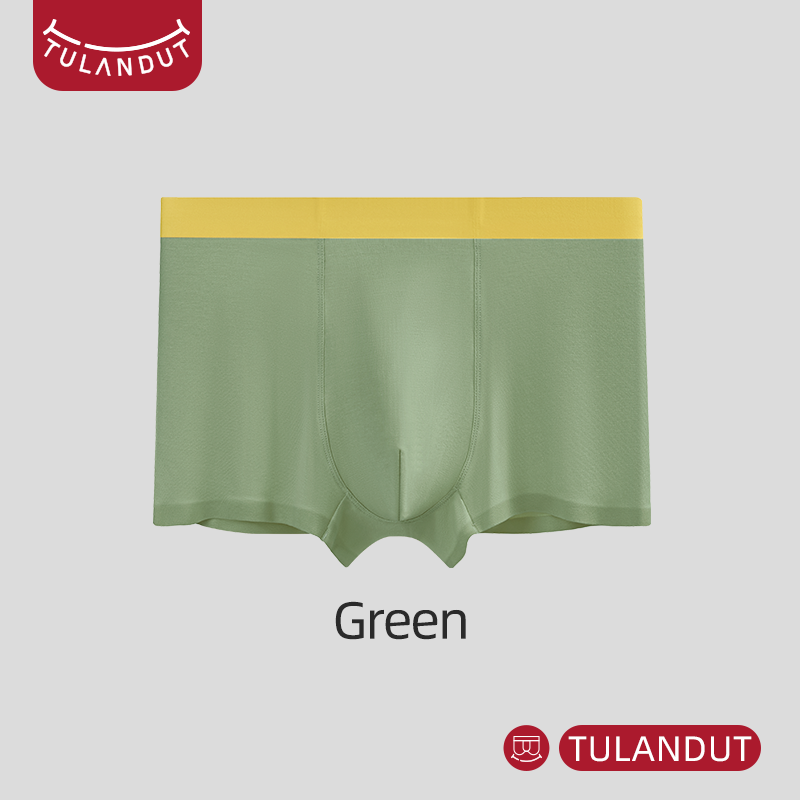 TULANDUT Comfortable Men's Boxer Briefs Green633155144125451121