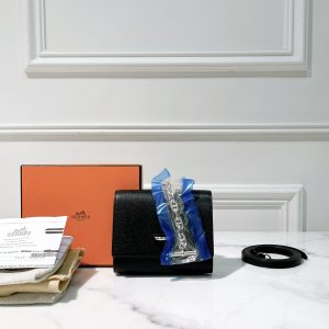 HERMES CHAINE D’ANCRE TO GO WALLET, Noir/Silver