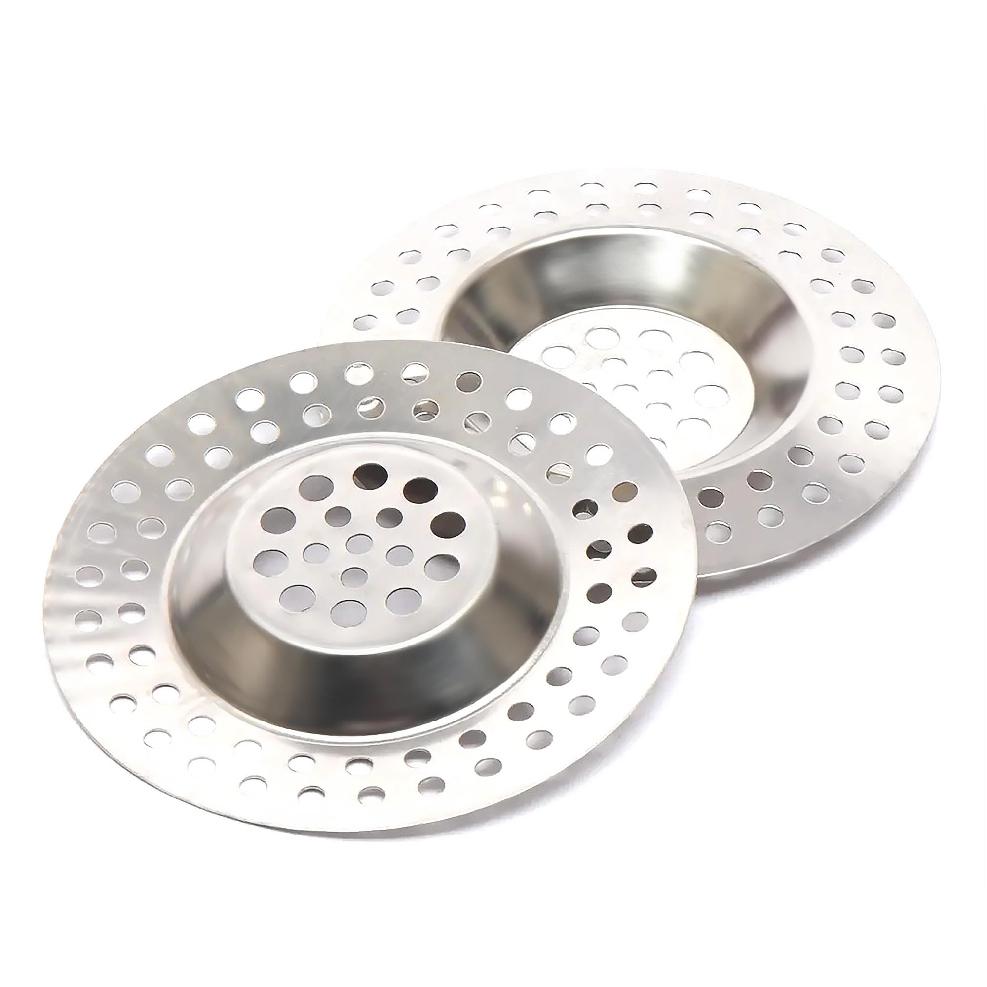 Blythornix Drain Strainer Stainless Steel, Kitchen Sink Plugs Circular, Drain Catches for Bathroom Sink and Tub Basket Filter 2 Packs 7 cm63615288562819113