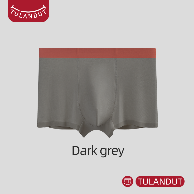 TULANDUT Comfortable Men's Boxer Briefs Dark Grey633159218323231117