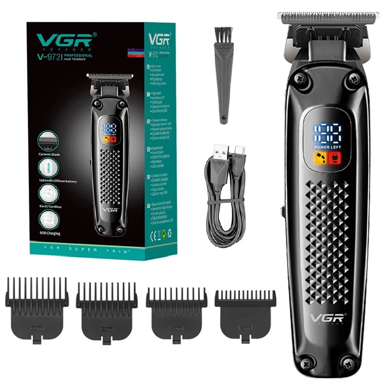 ماكينة حلاقة لاسلكية VGR V972 احترافية لماكينة حلاقة الذقن للرجال، ماكينة حلاقة كهربائية بمنفذ USB63225319480450117
