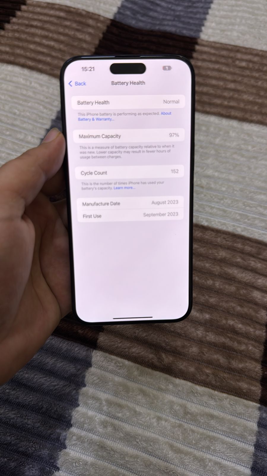 iPhone 15 pro max USA spec LLA version Clean A grade condition 95% battery health 63812445413891112