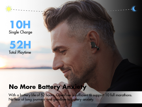 ROSESELSA OpenFree Open Ear Wireless Earbuds LDAC LDHC HiFi Sound Bluetooth 5.4 Earphones 52H Battery LC3 Game Mode 20ms（Green）63615014089089114