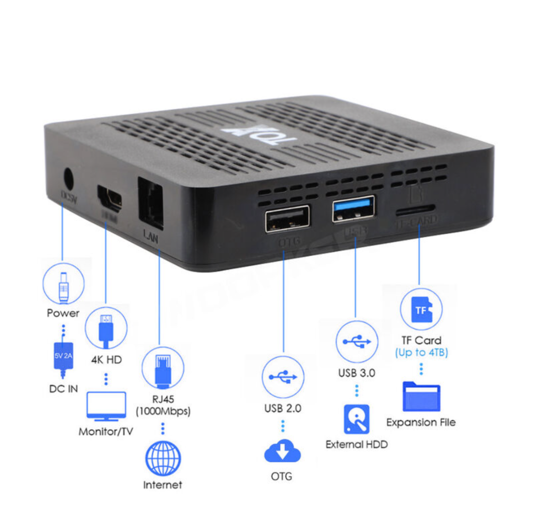 صندوق توكس3 للتلفاز الذكي أملاوجيك S905X4 بذاكرة 4 جيجابايت و32 جيجابايت، مع دعم واي فاي مزدوج، جيجابت، بلوتوث 4.1، يدعم AV1 و4K، أندرويد 1163269367882242113
