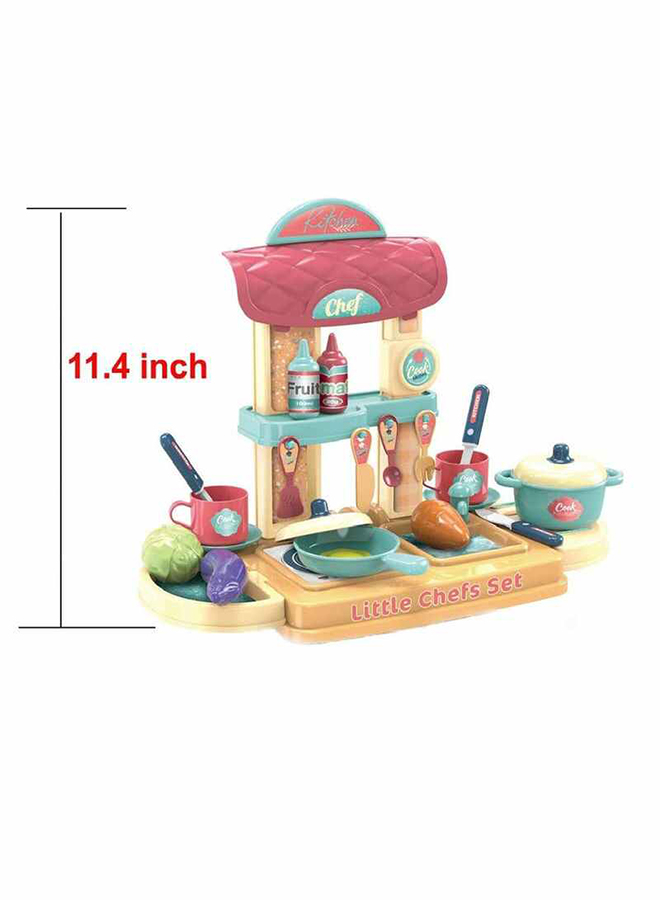مجموعة مطبخ للأطفال بثلاثة في واحد مع ألعاب مطبخ وطهي واقعية للعب التظاهر WCP005763681104419073114