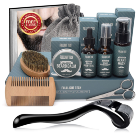 XIKEZAN Popular Hot Selling Beard Brush Derma Rollers and Men's Beard Care Kit Beard Growth Kit63267806171139117