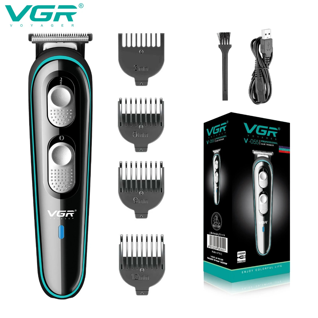 ماكينة حلاقة شعر احترافية VGR V055، ماكينة حلاقة شعر للرجال مقاومة للماء، أدوات تصفيف قابلة لإعادة الشحن، ماكينة حلاقة لاسلكية للحلاقين632034868885791125