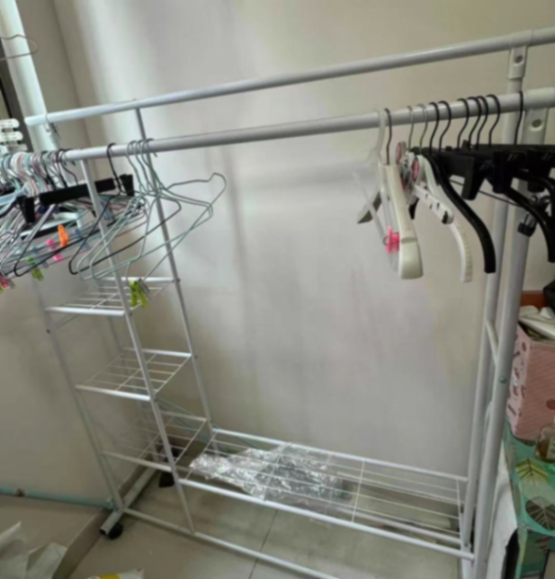 Hangers, table, and portable small bookcase for sale as a package63225233599873112