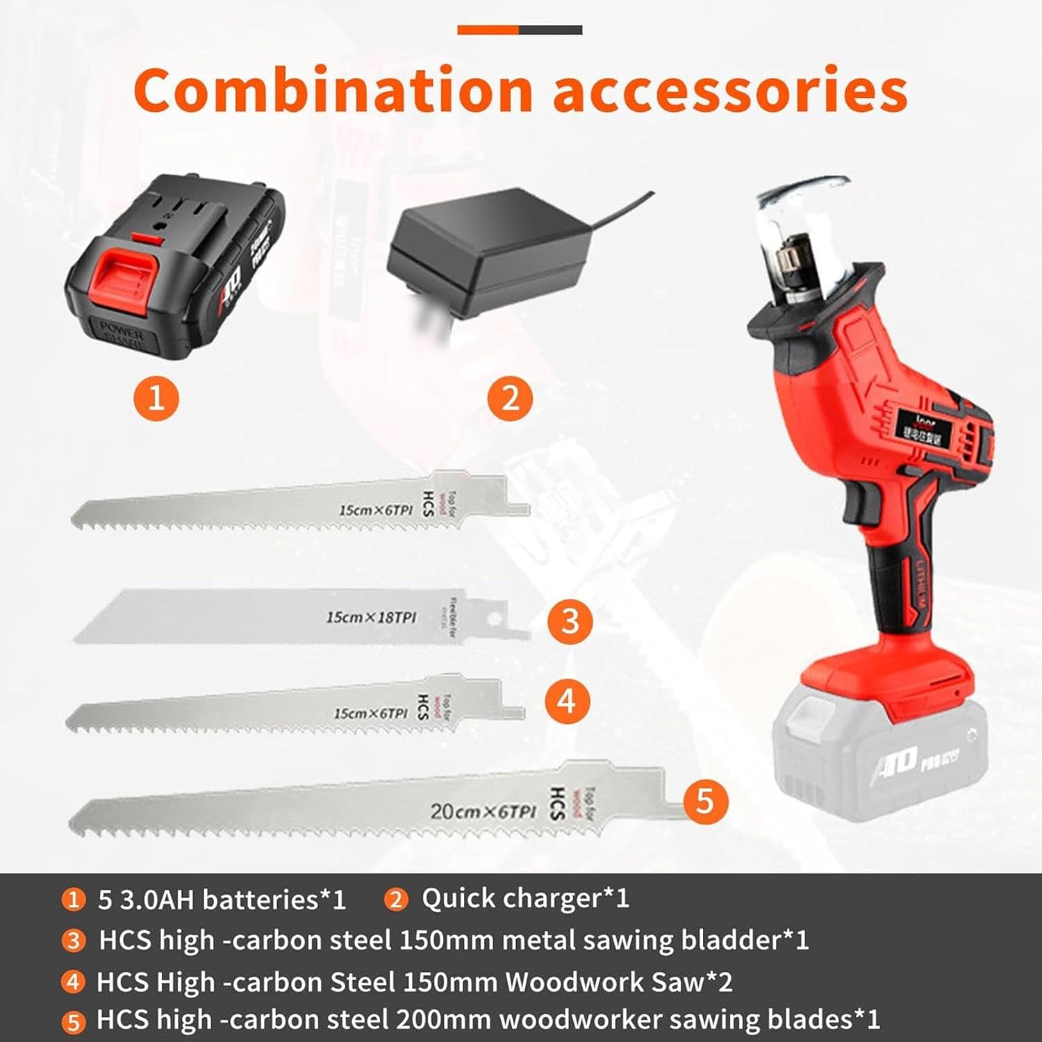 Bone Saw Cordless Professional Butcher Reciprocating Saw Bone Saw for Commercial and Home Use 6666020063681073827587111