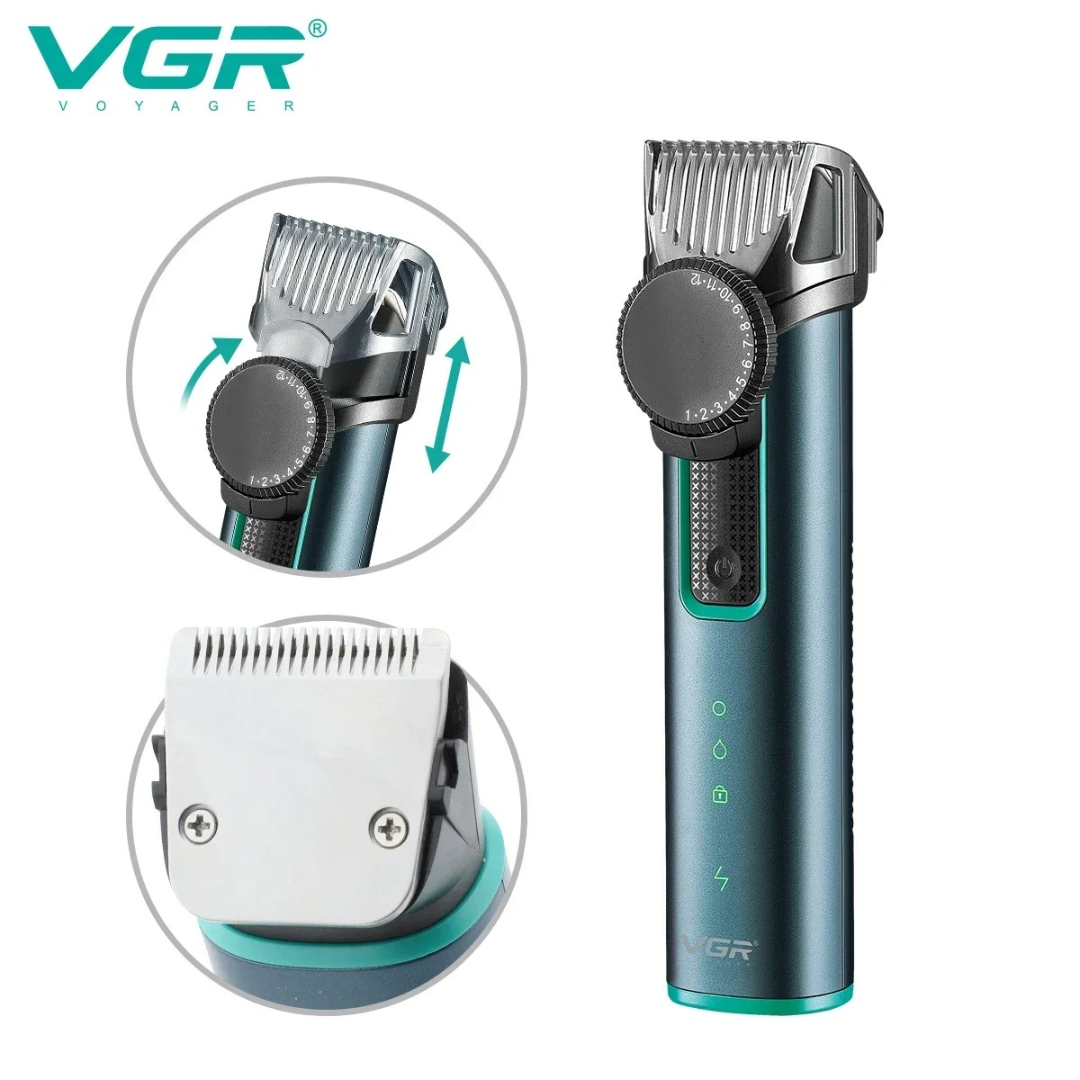 VGR V973 Hair Trimmer Electric Hair Clipper Waterproof Hair Cutting Machine Adjustable Haircut Machine T-Blade Trimmer for Men 63214083503489111