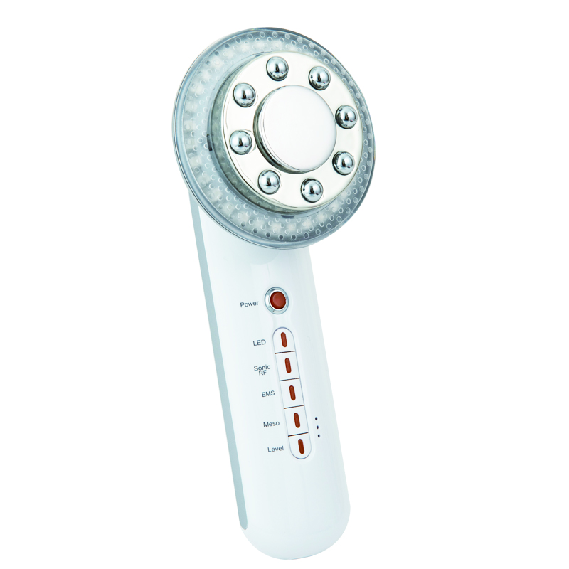 RES Full-Body Contouring & Skin-Tightening Device – 0.8 MHz Ultrasonic Cavitation, RF, EMS, Red & Blue LED for Face & Body – Apple White63081121683843114