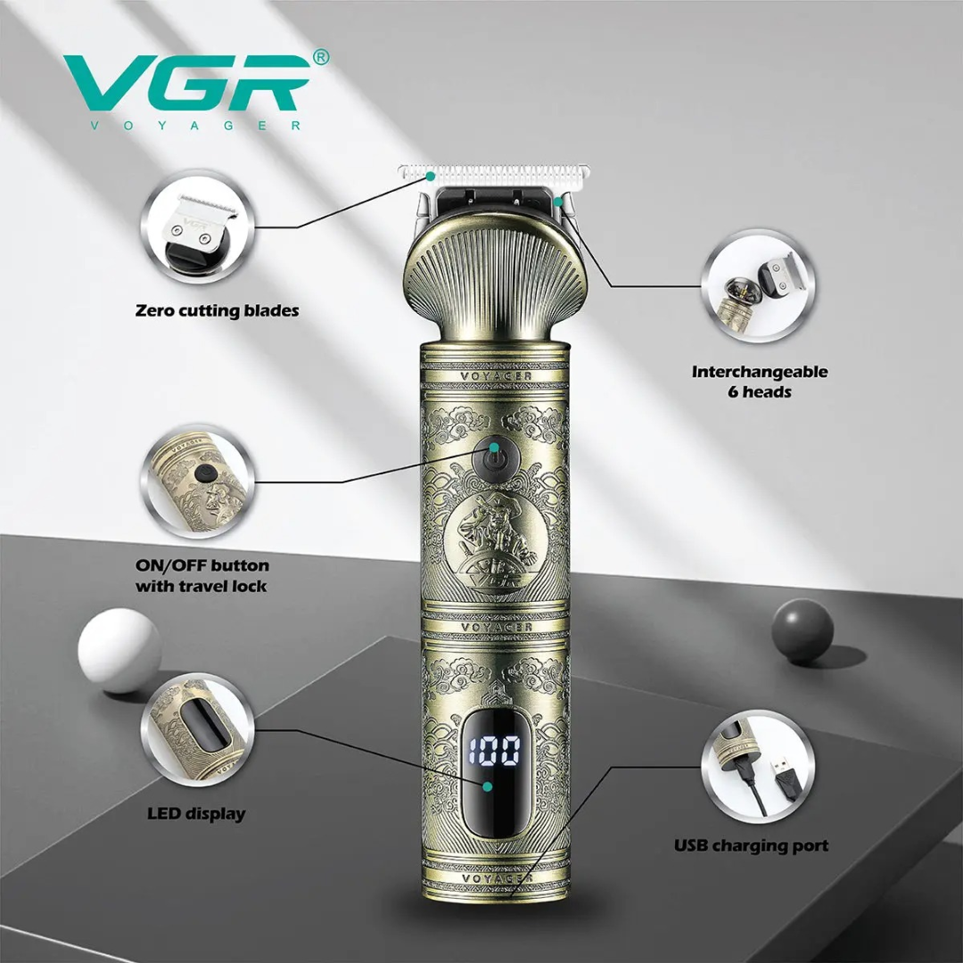 VGR V106 Hair Clipper Electric Hair Trimmer Professional Barber Cordless Hair Cutting Machine Multifunctional Clipper for Men 63203618712065113