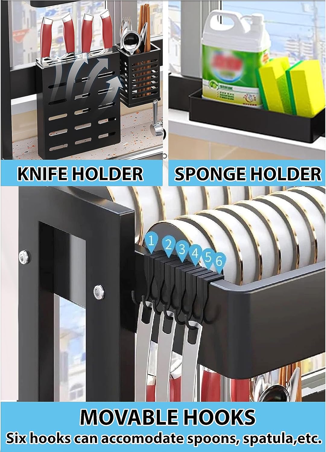 Brand New The Sink Dish Drying Stand Drainer Organizer Storage Rack63605997113987112