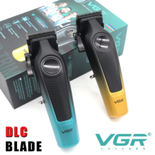 ماكينة حلاقة للرجال VGR V196 مع شفرة DLC، عرض LED 7000 دورة في الدقيقة، ماكينة حلاقة احترافية لقص الشعر بدون سلك، مناسبة لصالونات الحلاقة632037482944011120