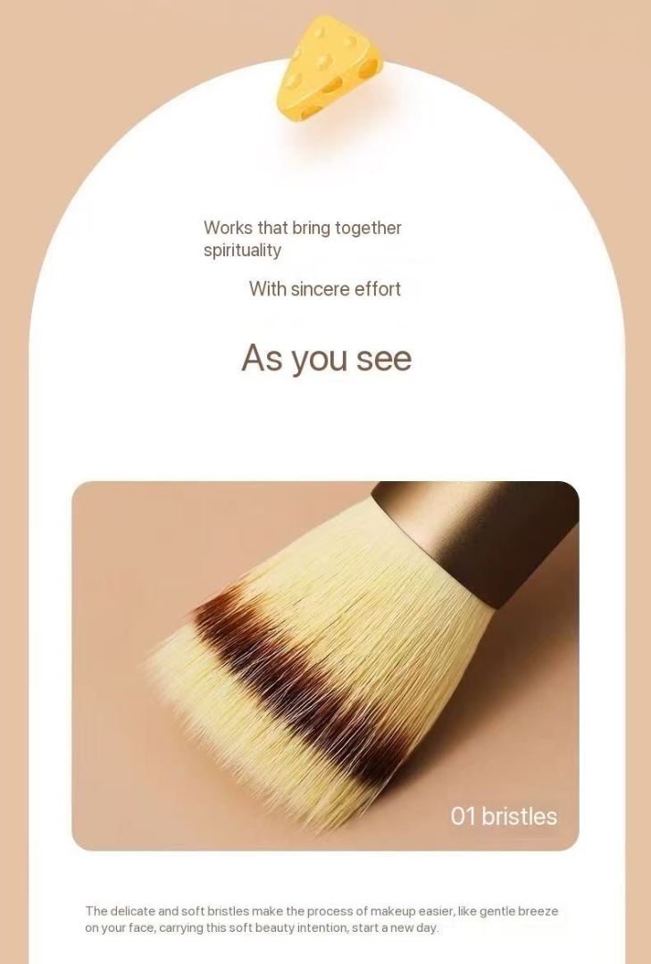 Beauty Butter Cheese S-03 Makeup Brush: Stippling Brush & Blush Brush, Natural, Even & Multi-functional63226189021954113