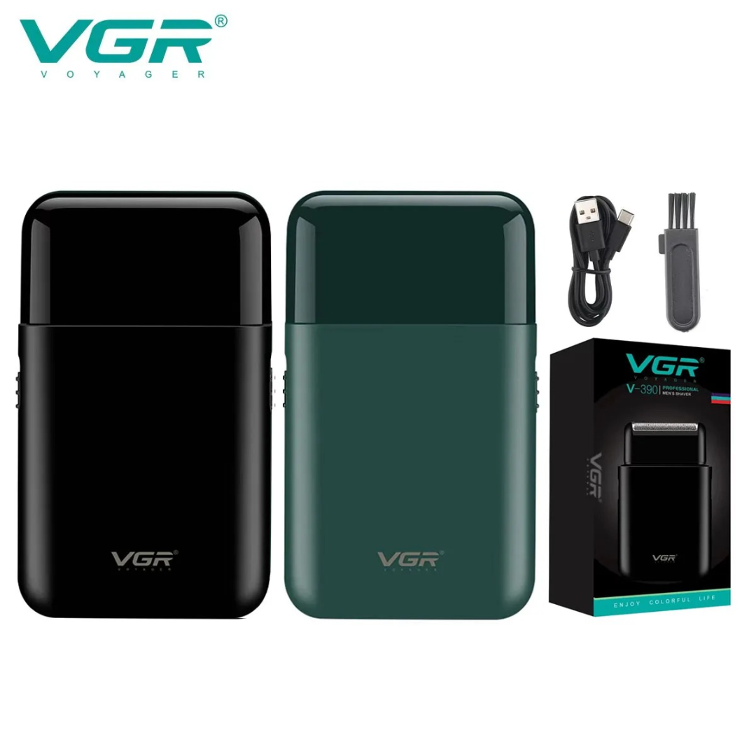 ماكينة حلاقة VGR V390، ماكينة قص لحية احترافية، ماكينات حلاقة قابلة للشحن، ماكينة حلاقة رأس مزدوجة الشفرة، صغيرة وقابلة للحمل، للرجال632034370909451126