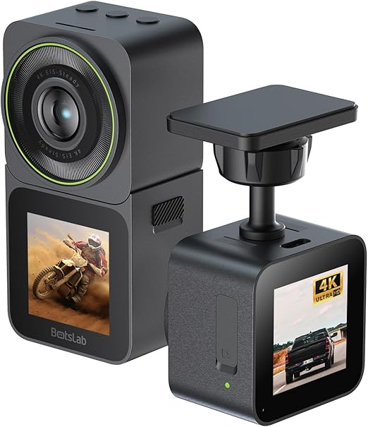Botslab Dash Camera V9H Drive Recorder Ultra HD 4K Car/Action Camera, Dual Dash Cam WiFi 2.4 GHz,1700 mAh62884535629315114