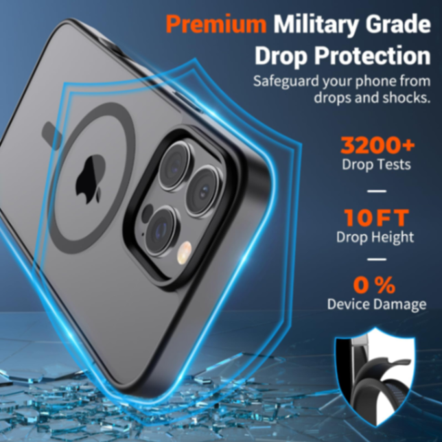 Magnetic for iPhone 16 Pro Max Case (Compatible with MagSafe) (Military Grade Drop Protection) Translucent Matte Shockproof Phone Cover63479877753219111