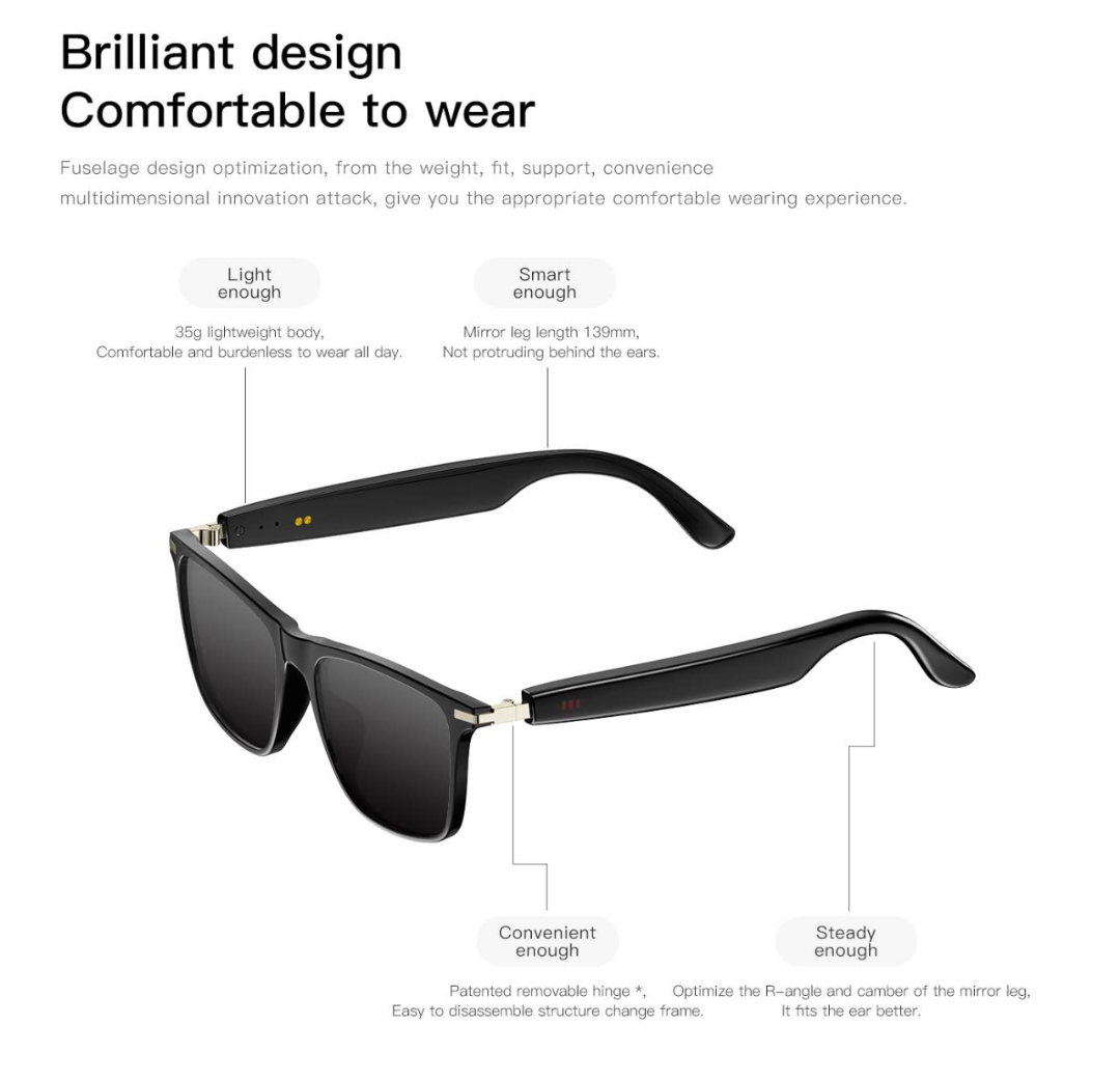 Michange M01 Smart Audio Glasses Sunglasses63316188804098113
