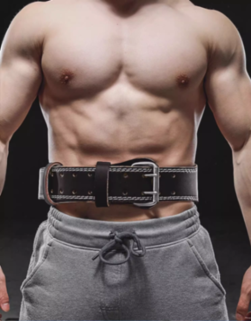 FOMADO Men's leather sports protective gear for squat and deadlift fitness belts Red63269068276610111