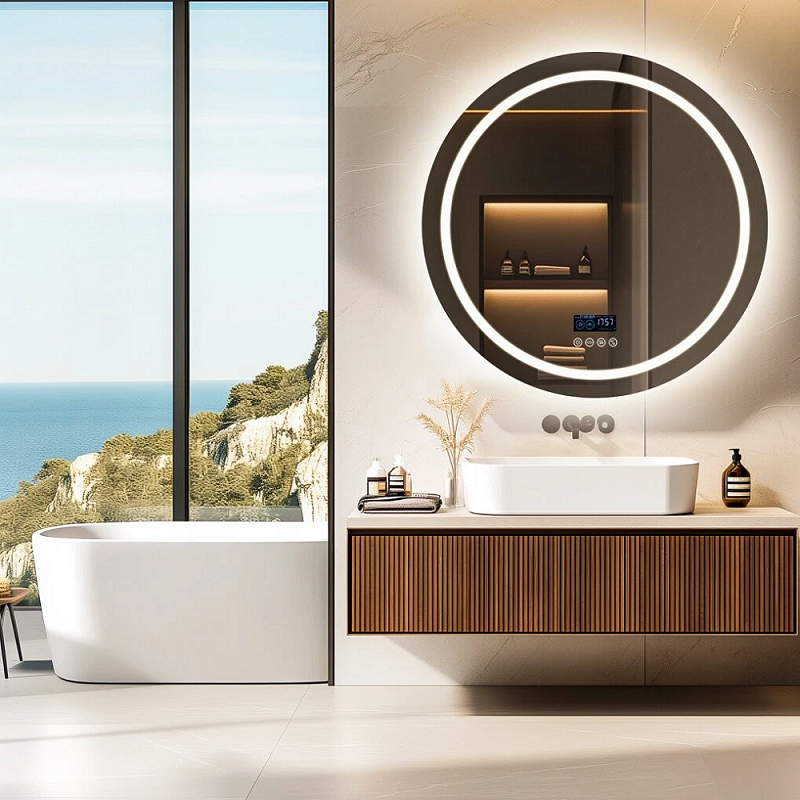 Lebella 36" Bluetooth Round LED Mirror Anti-Fog Bathroom Vanity Mirror with Lights Smart63125749930369112