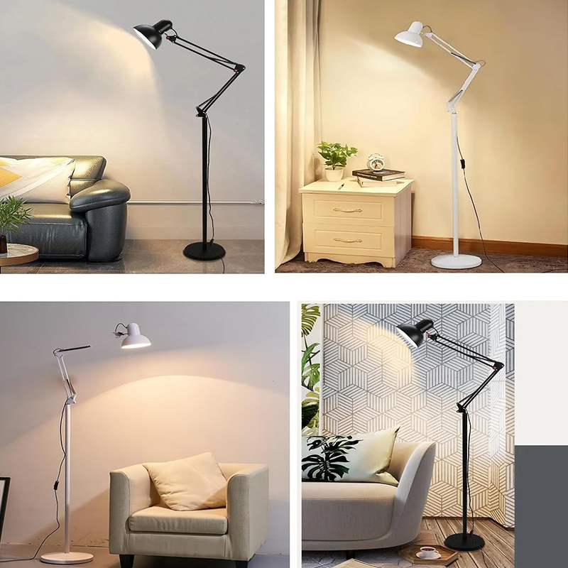LED Floor Lamp for Living Room Adjustable Long Arm Folding Tall Stand Lights with Bulb Floor Lighting for Bedroom Office Dining Room Song-022/Song-02363681178770817110