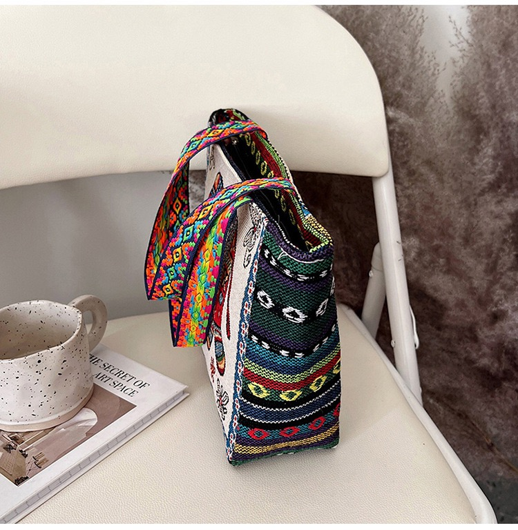 Bohemian - style, literary and retro, large - capacity single - shoulder bag62960709876226112