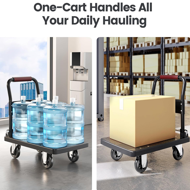 70x42cm Folding Hand Truck Flatbed Cart Multifunctional Polyamide Moving Carta Load Capacity 300KG Impact Resistant and High Toughness Car Plate KF0663680763581570112