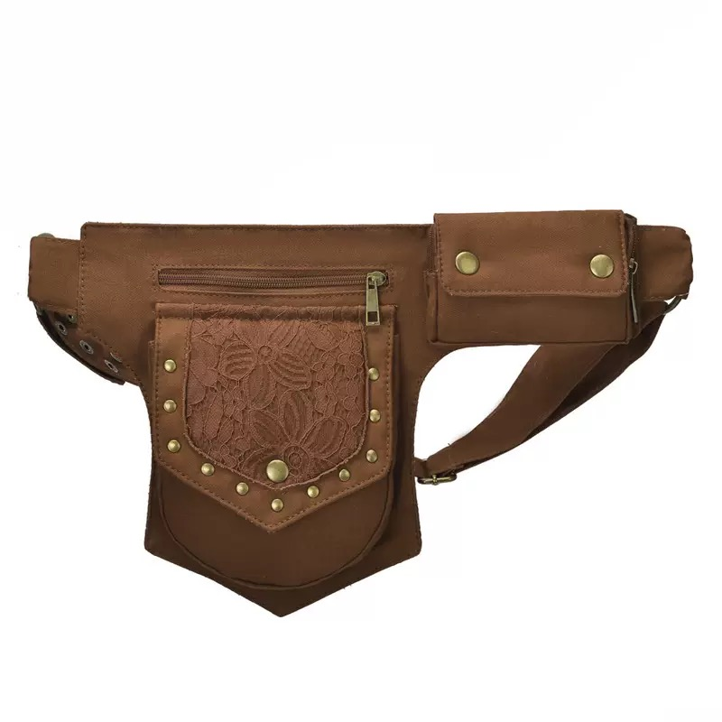 Unique Black Waist Pack: Steampunk Design for Fashion - Forward63505072522627112