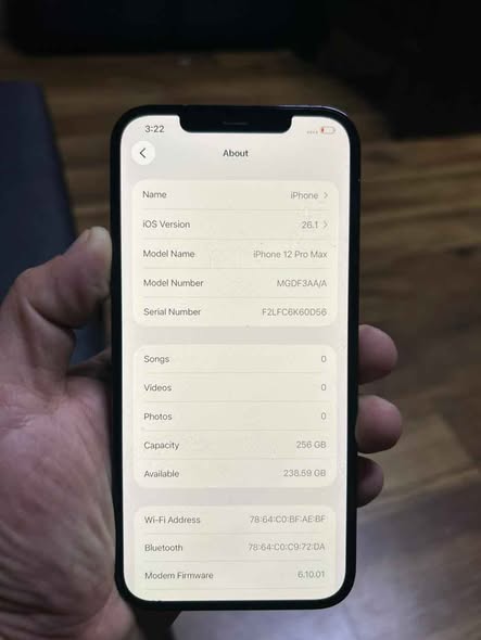 Iphone 12pro max 256gb(TDRA)65072354940547113