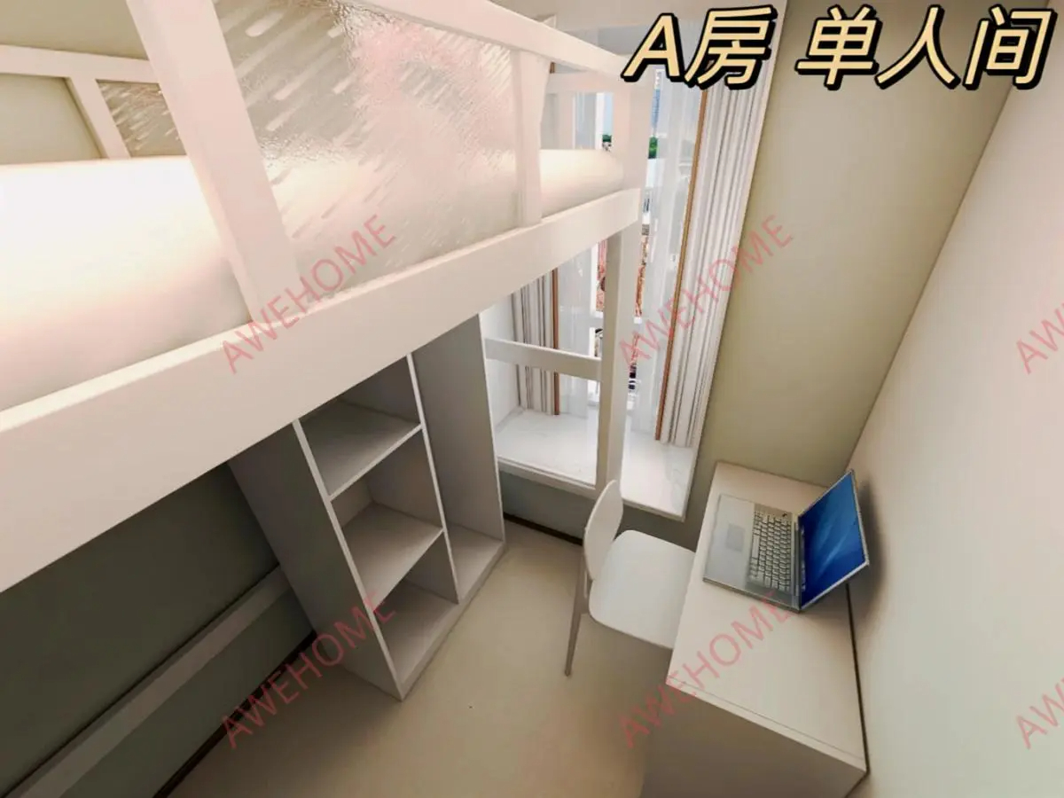 旺角 广辉大厦25楼 四室一厨二卫 单人间x4(带独卫) 近都会理工城市浸会63812859924737112