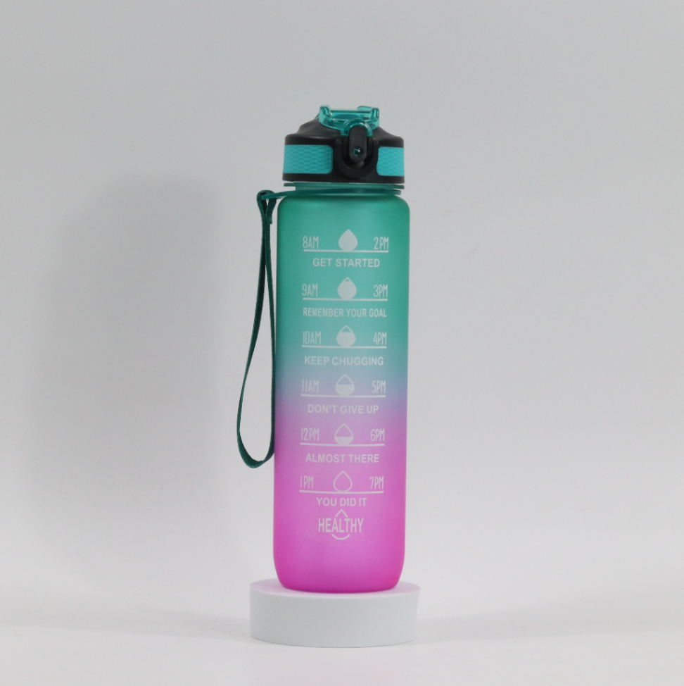 Jumbottle Color gradient water bottle 1000 ML Green Pink632258532936991119