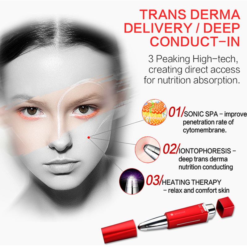 جهاز العناية بالمنطقة المحيطة بالعينين Sonic Thermal Eye & T-Zone Care Wand – 3 ميغاهرتز فوق صوتي، استيراد أيوني، تدليك حراري بدرجة حرارة 40 مئوية لعلاج الهالات السوداء والانتفاخات والخطوط الدقيقة – أحمر كولا / أبيض تفاحي / ذهبي وردي63081146768001113