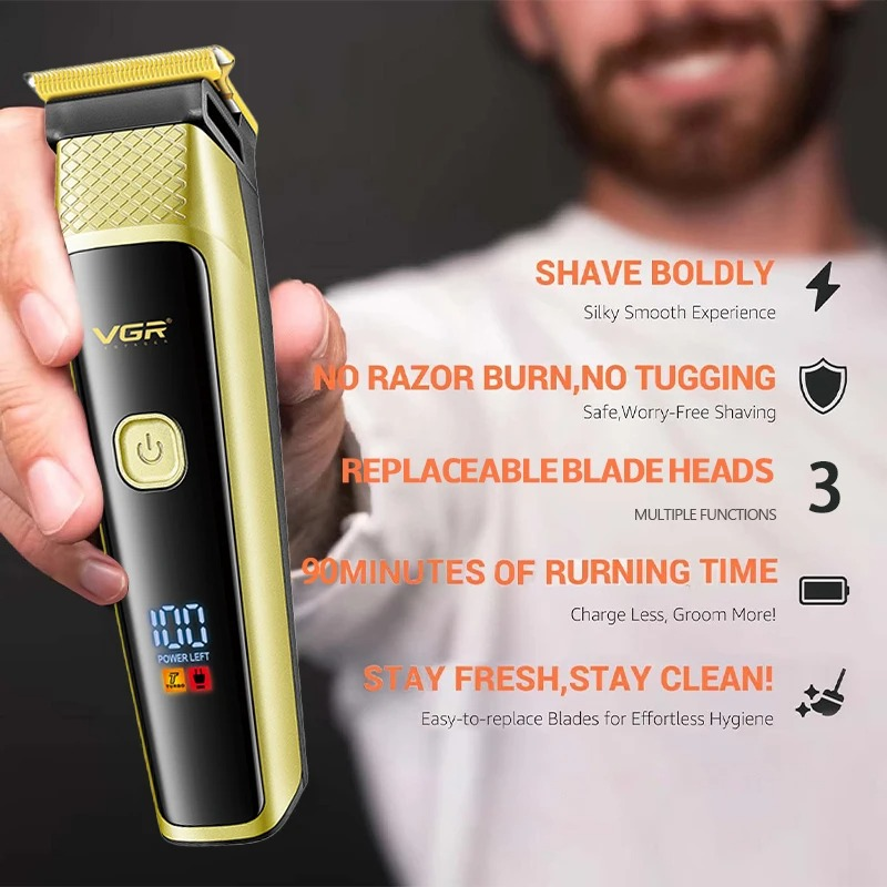 VGR V336 Hair Clipper Mens 3pc Set Haircut Machine Rechargeables Full Set Clipper Trimmer63214301997443112