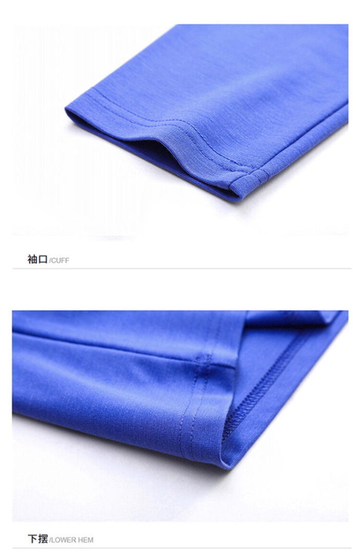 MOAIKA New V-Neck Long-Sleeved Business T-Shirt Blue63227257507587112