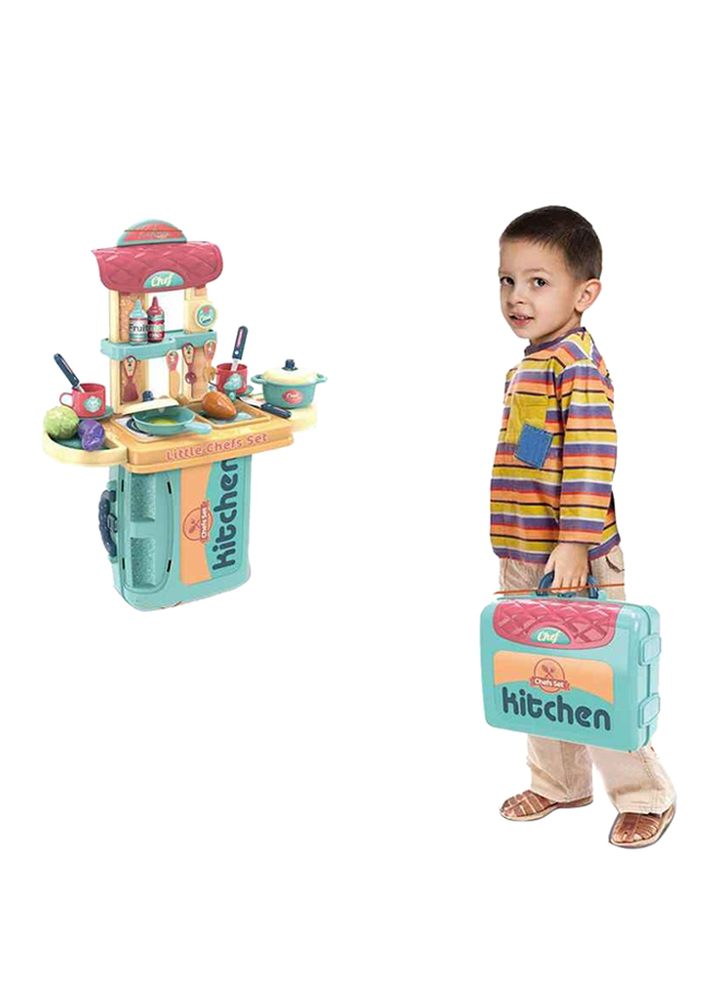 3-In-1 Kitchen Play Set Kids Kitchen Cooking Kitchen Toys with Realistic Pretend Play Toys WCP005763681104419073111