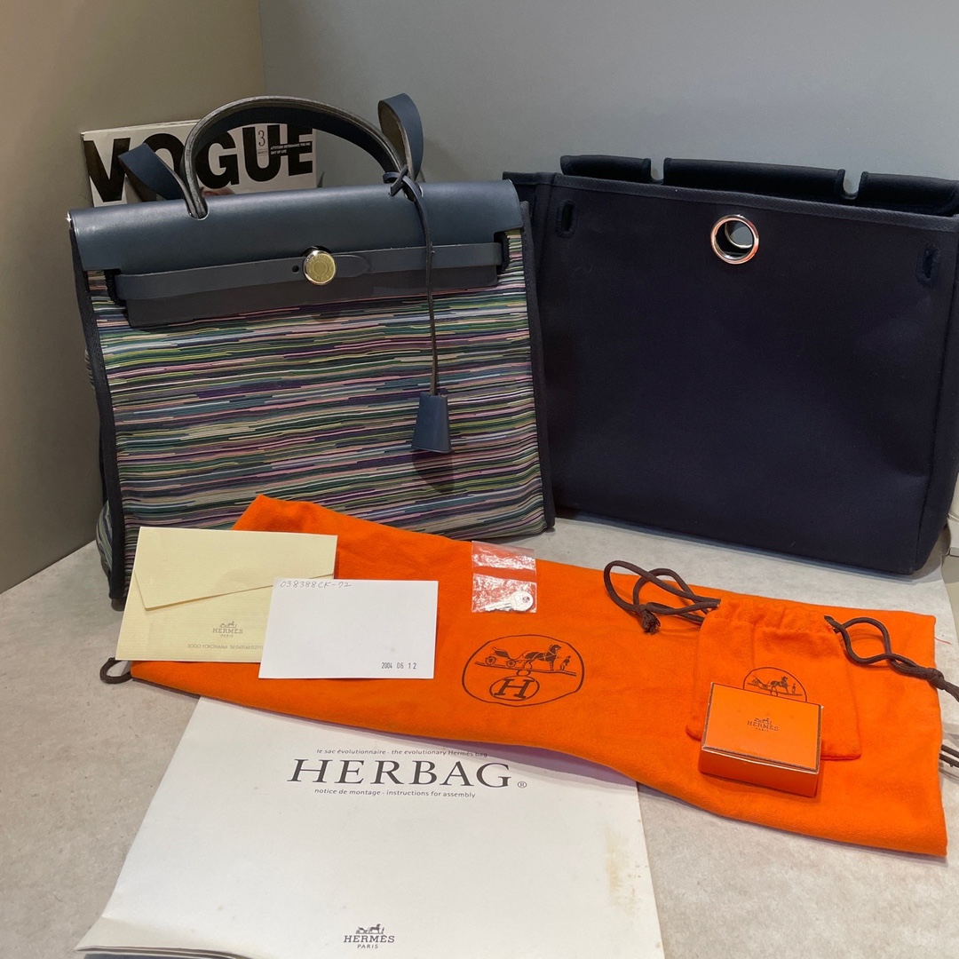 Hermes/Herms Bolso Herbag vintage de piel de cordero