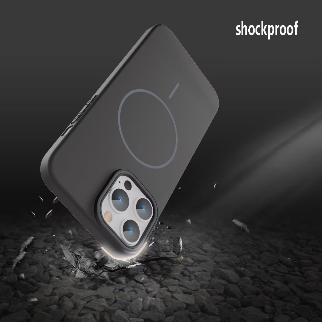 غطاء Meephone متوافق مع هاتف 17 برو ماكس، مناسب للشحن اللاسلكي، غطاء خلفي مصنوع من مادة TPU لينة، مقاوم للصدمات، غطاء واقٍ رفيع الملائمة، بلمسة ناعمة غير لامعة (أسود)63447627074050114