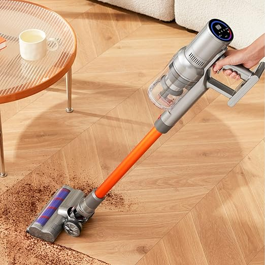AIRBOT Cordless Vacuum Cleaner, Stick Vacuum with 27Kpa Powerful Suction, 250W Up to 45mins Runtime, LED Display, Lightweight Handheld Vacuum for Hard Floor Carpet (Hypersonics Pro)62885030708609111