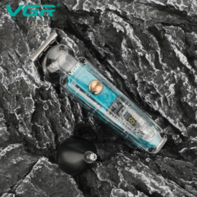 VGR Hair Clipper Rechargeable Trimmer Professional Hair Cutting Machine Waterproof Barber Transparent Hair Trimmer63059082893955111