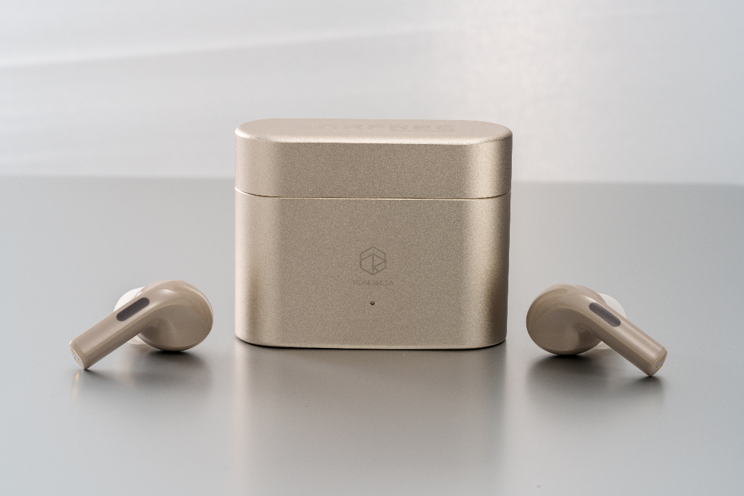 سماعات ROSESELSA EarFree i5 اللاسلكية سماعات رأس بخاصية إلغاء الضوضاء النشط الهجين LDAC صوت HiFi سماعات لاسلكية 48dB ANC IPX5 بلوتوث 5.3 وضع اللعب 54 مللي ثانية (ذهبي شمبانيا)63615273554306110