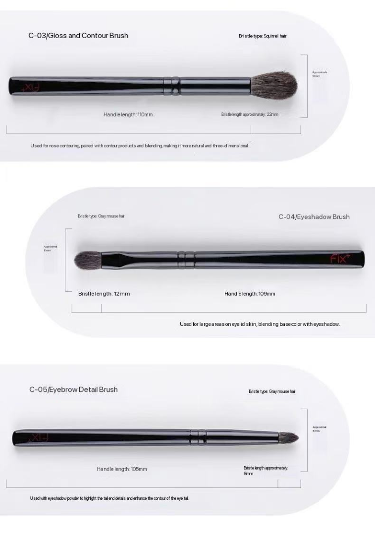 Black Beauty Makeup Brush Set: Animal Hair Brushes, Makeup Kit, Beauty Tool Set63226661136769112