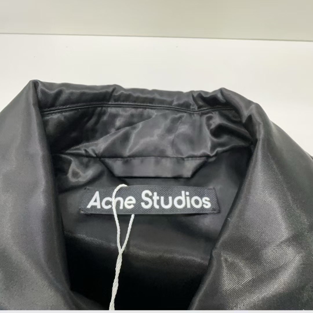 Acne Studios Embroidered Cartoon Smiley Face Chest Aviator Jacket63692365101187112